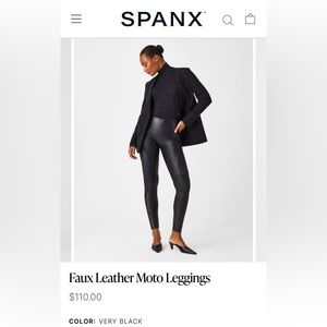 Spanx Faux Leather Moro Leggings